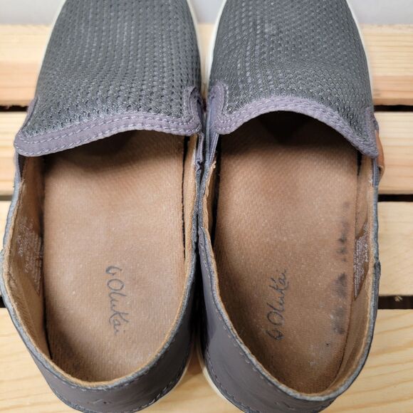 Olukai Slide-On Shoes Dark Grey - Size W8.5 - Picture 5 of 7